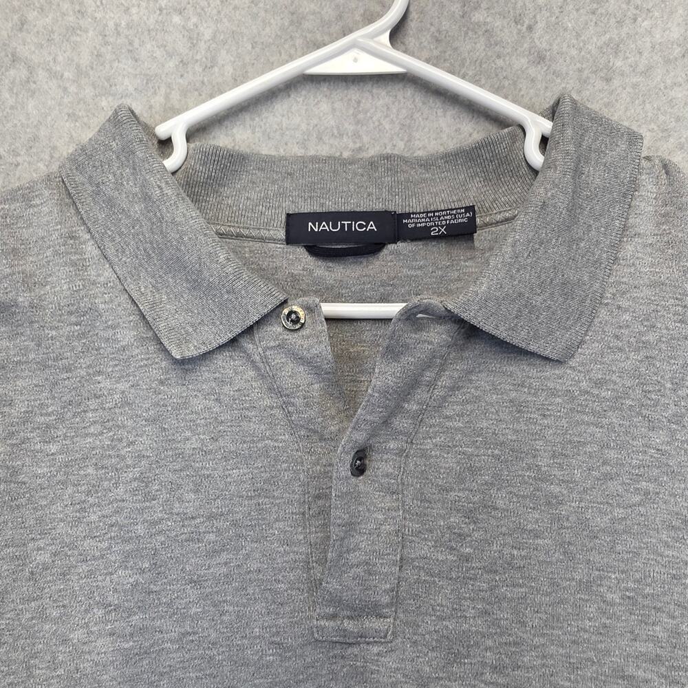 Nautica Men's Gray Polo Shirt Size 2X